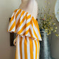 MUSTARD STRIPS JUMPSUIT