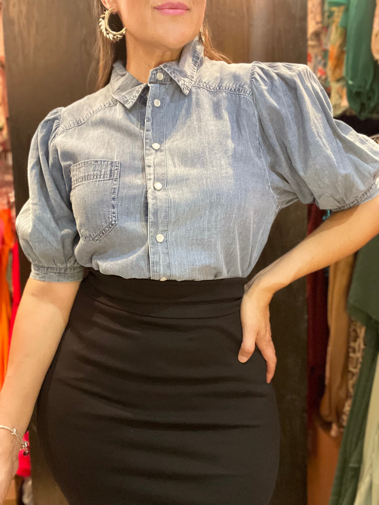 BLUSA DE MEZCLILA